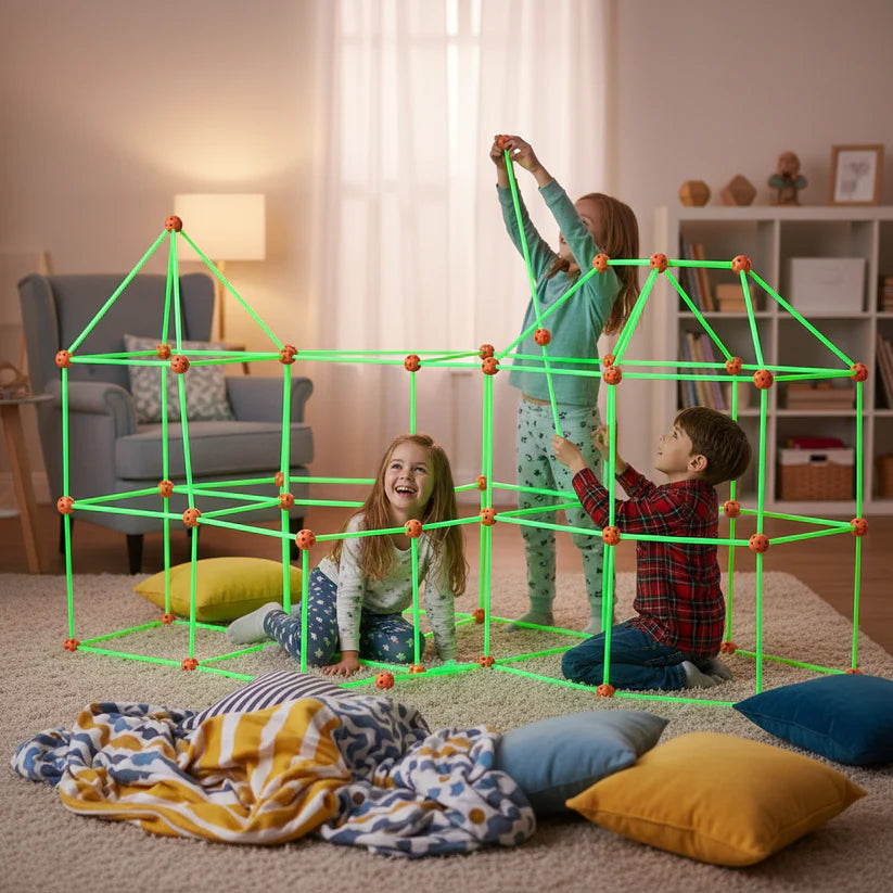 PlayHaven byggset med praktisk förvaringspåse – enkel att ta fram och städa undan.